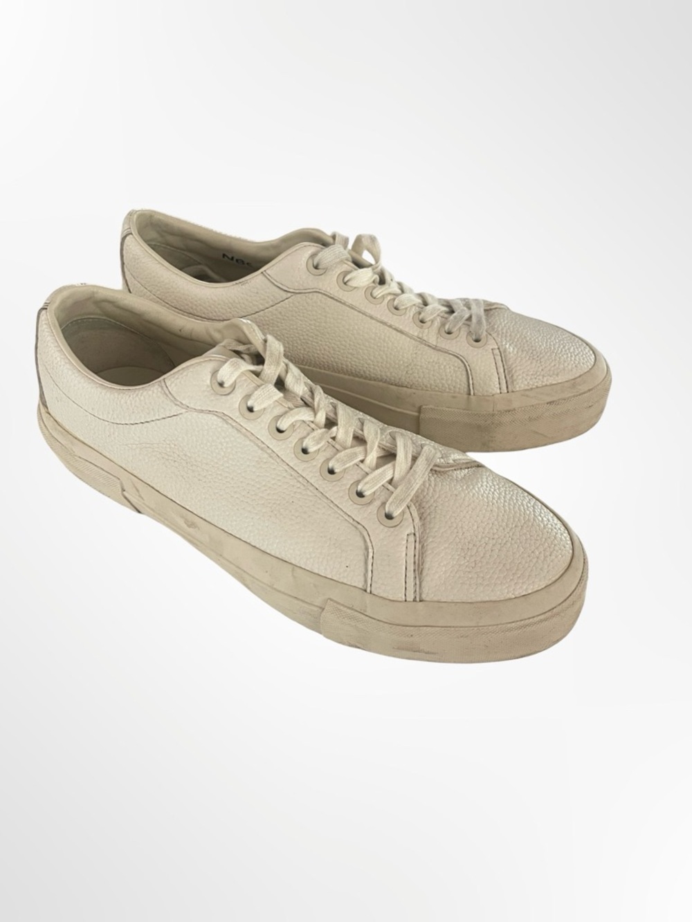 Zara Minimalist white Leather Men's Sneakers in size 10